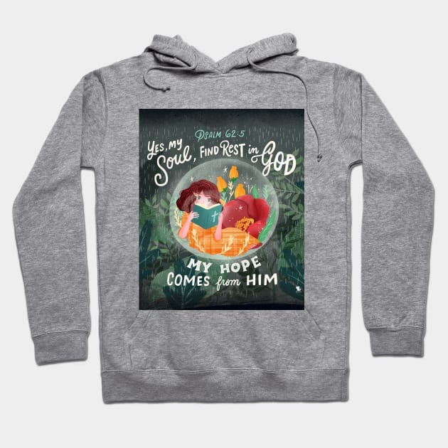 Find Rest and Hope in God: Introvert Bubble Plant Lady Hoodie by amydomingo